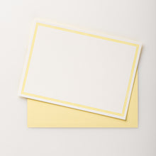 Load image into Gallery viewer, 8 CuriOsity Letterpress Notecards, Amelia Yellow