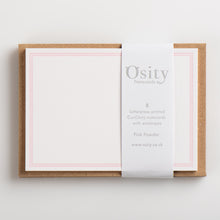 Load image into Gallery viewer, 8 CuriOsity Letterpress Notecards, Pink Powder