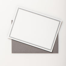 Load image into Gallery viewer, 8 LuminOsity Letterpress Notecards, Subtle Silver