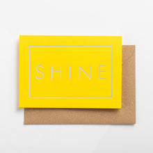 Load image into Gallery viewer, Shine Card, Silver on Luminous Yellow