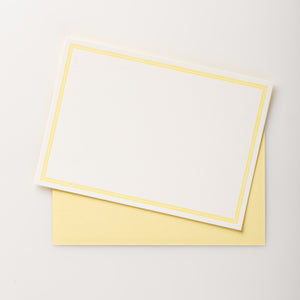 8 CuriOsity Letterpress Notecards, Amelia Yellow