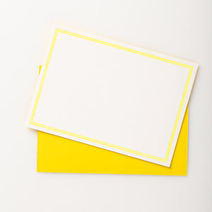8 LuminOsity Letterpress Notecards, Luminous Yellow