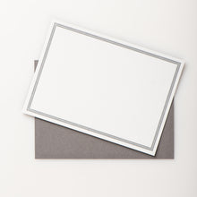 Load image into Gallery viewer, 8 LuminOsity Letterpress Notecards, Subtle Silver
