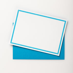 8 LuminOsity Letterpress Notecards, Swimming Pool Blue