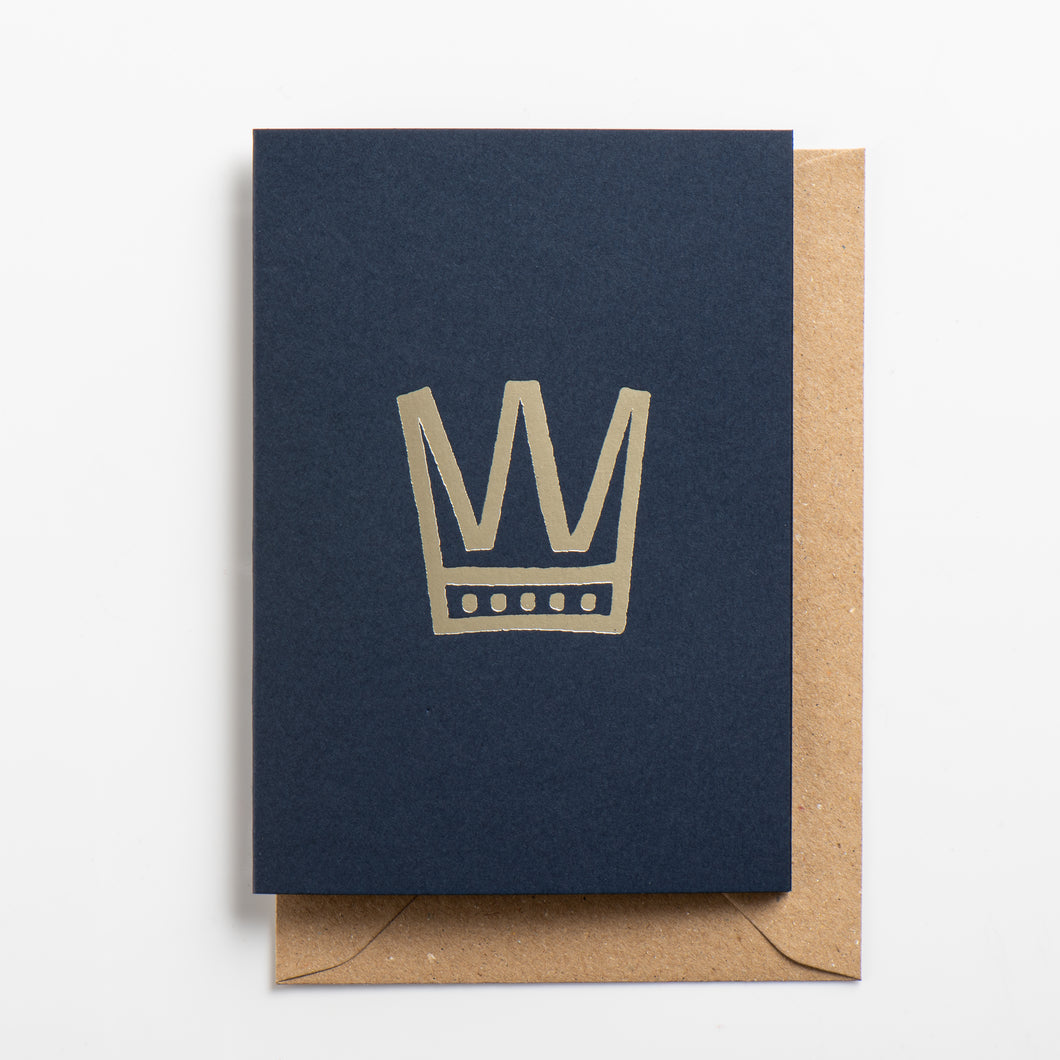 Crown Card, Champagne on Deep Blue