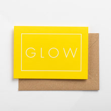 Load image into Gallery viewer, Glow Card, White on Luminous Yellow
