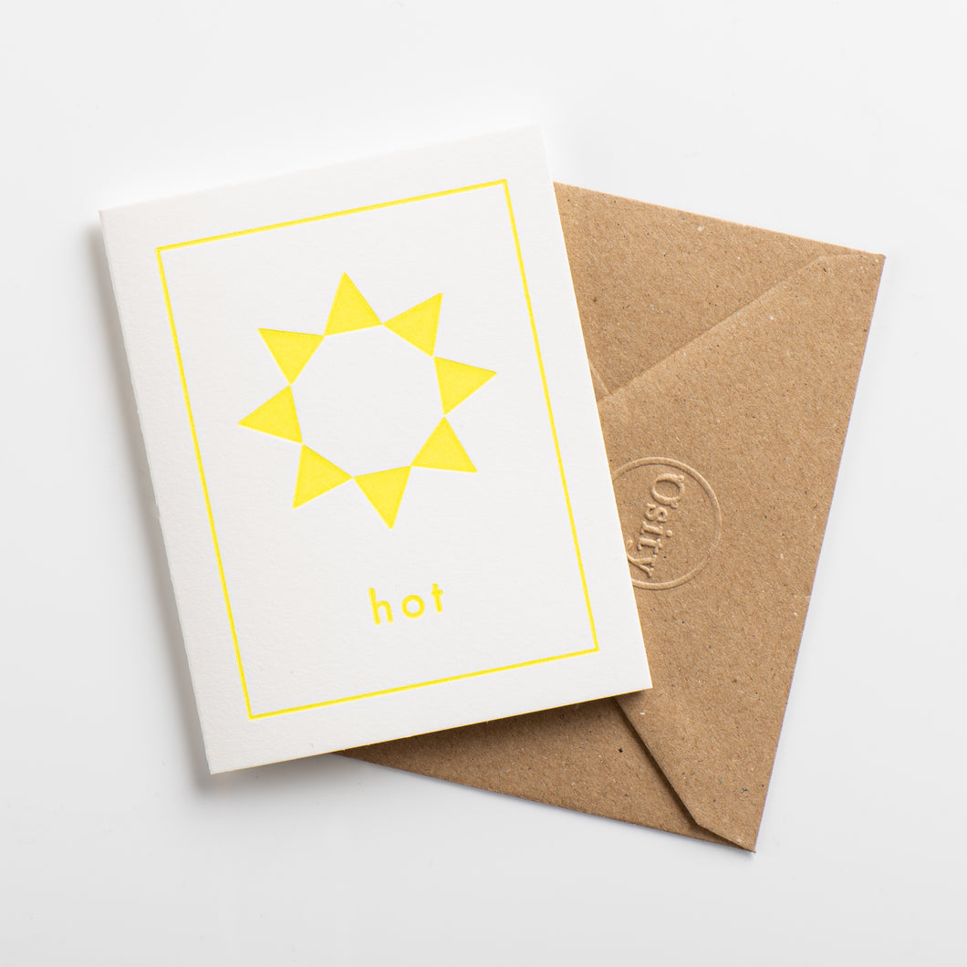 Hot Small Card, Luminous Yellow