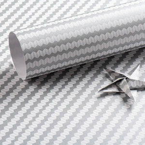 Jazz Patterned Paper, Subtle Silver with Origami Star
