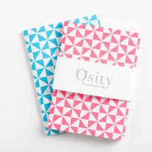 Load image into Gallery viewer, Pack of Two Windmill Pocketbooks, Hot Pink and Swimming Pool Blue
