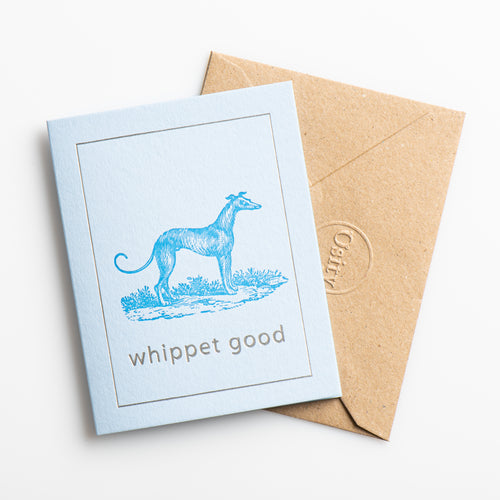 Whippet Good Small Card, Soft Vintage Blue